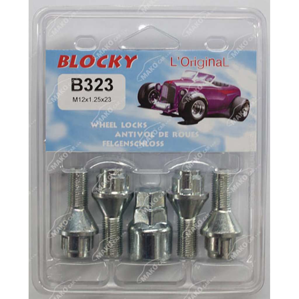 Pojistné šrouby M12x1,25x23 Blocky B323 kužel, klíč 17/19