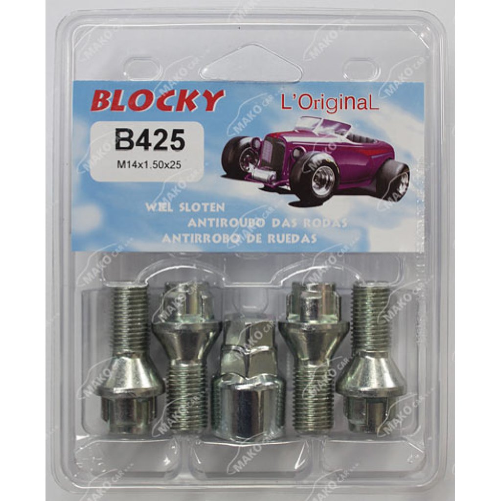 Pojistné šrouby M14x1,5x25 Blocky B425 kužel, klíč 17/19