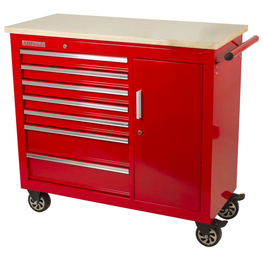 Pojízdný pracovní stůl / skříňka na nářadí s pracovní deskou - TBR-L4407E-X