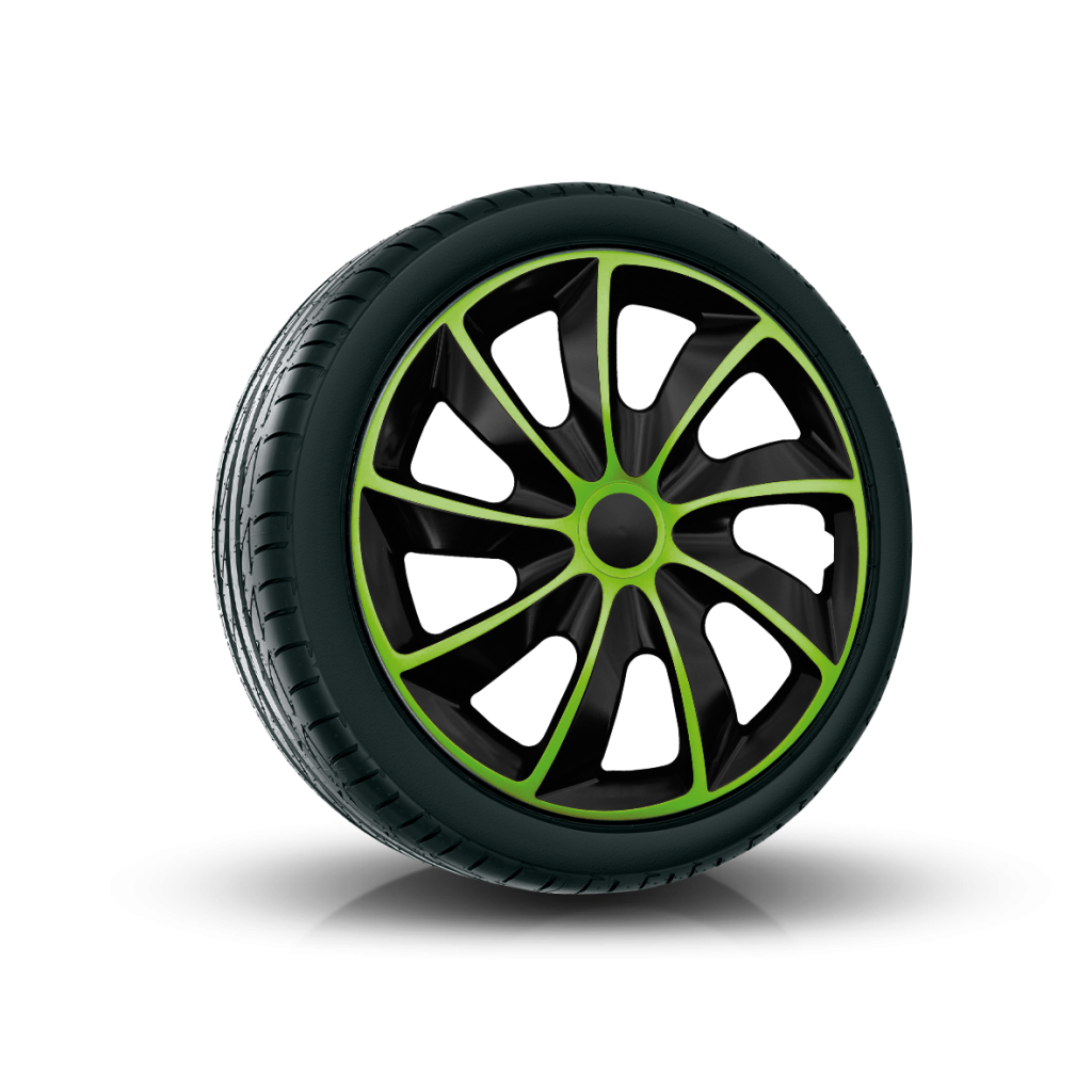 Poklice 14" QUAD BICOLOR BLACK/GREEN