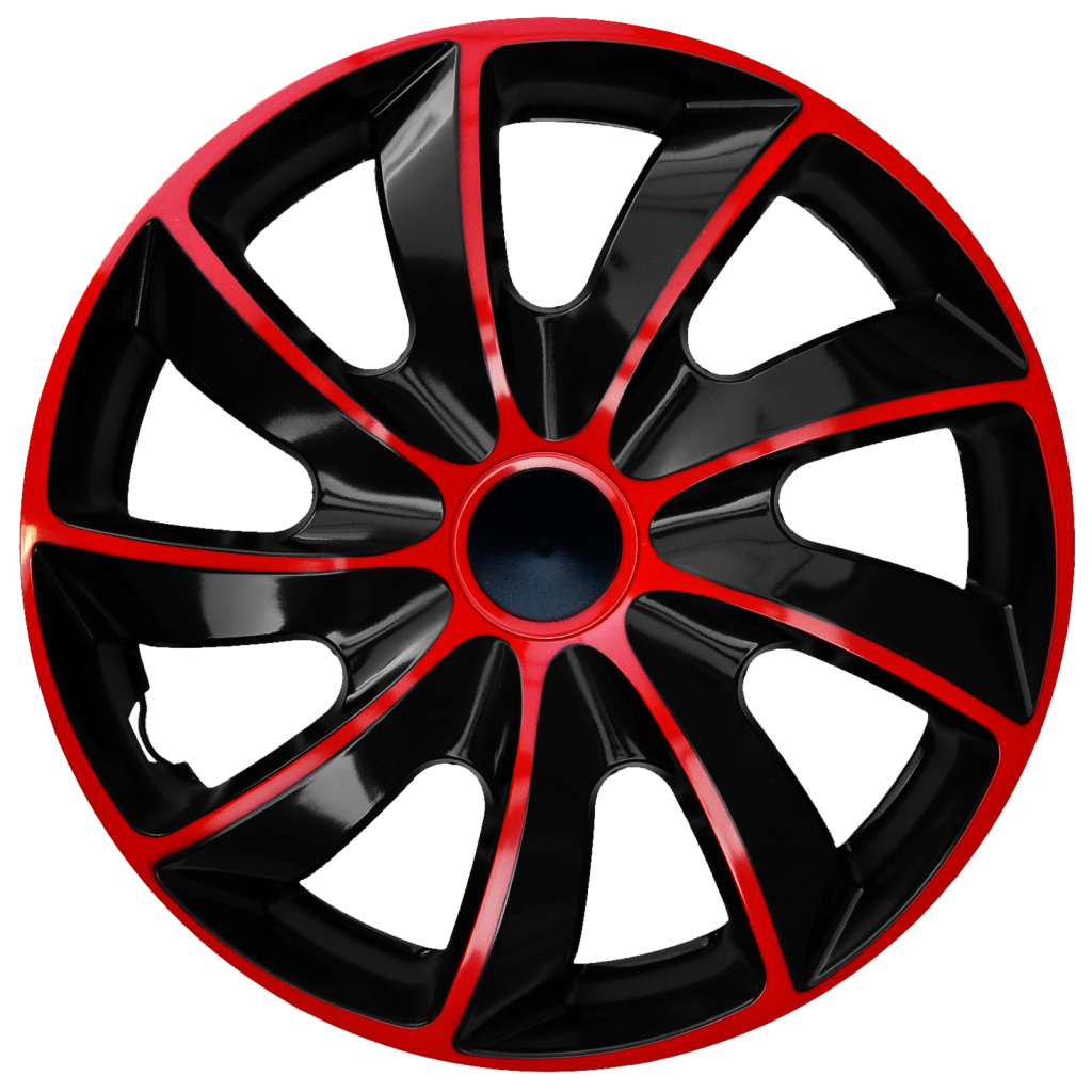 Poklice 14" QUAD BICOLOR BLACK/RED