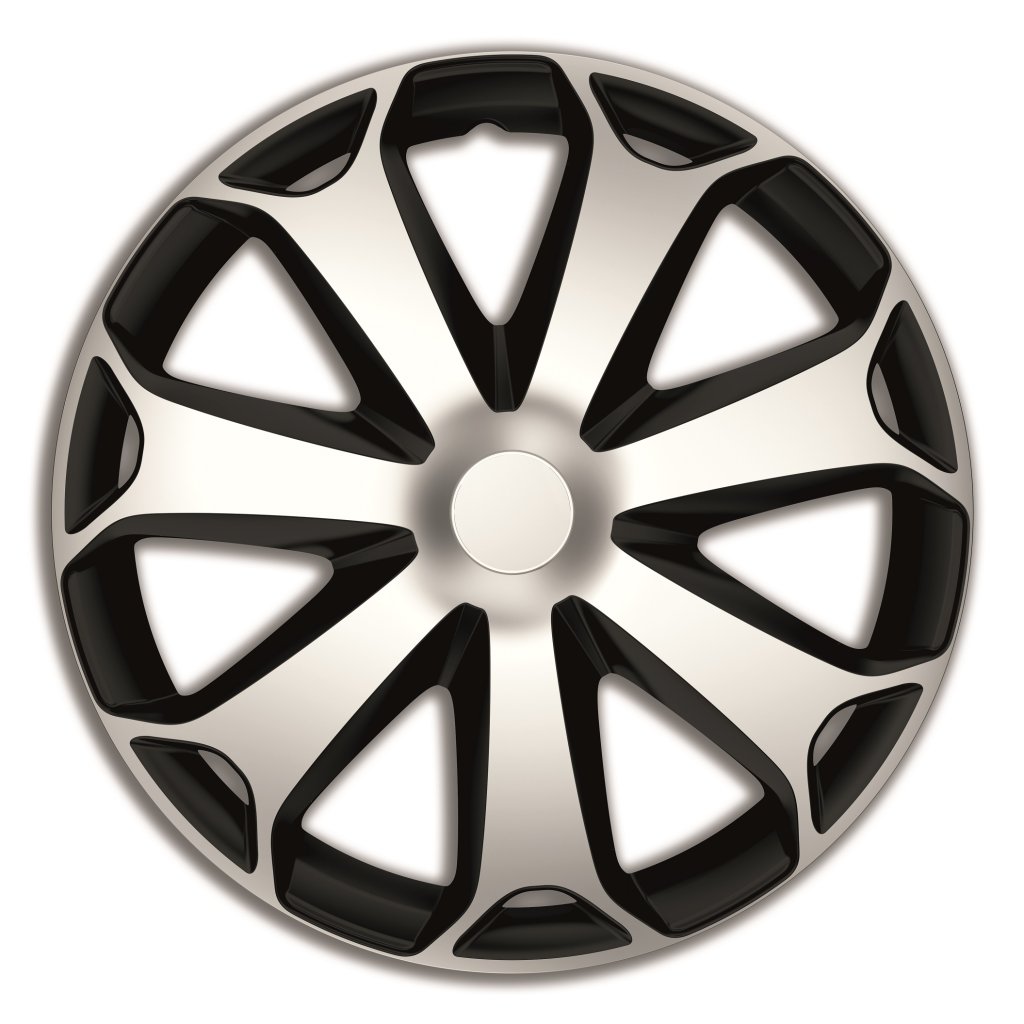 Poklice 15" MEGA SILVER/BLACK
