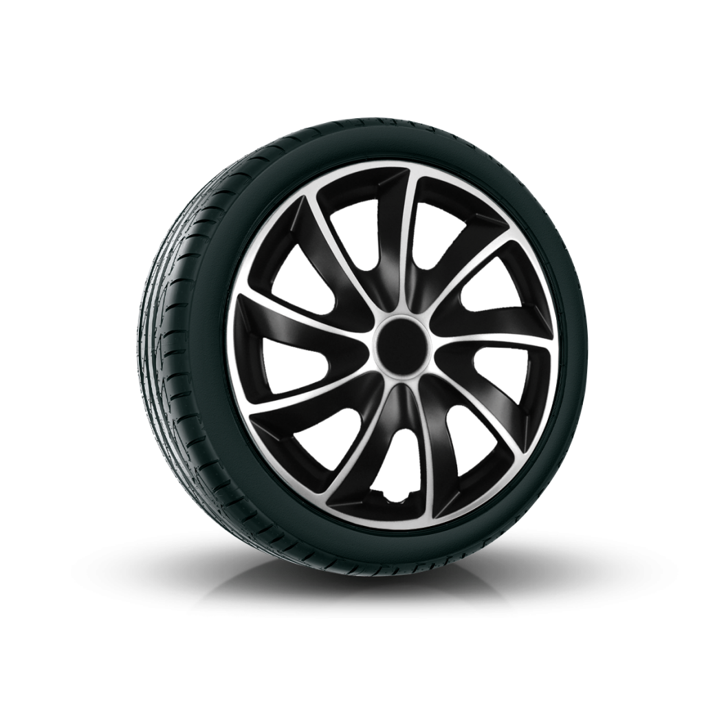 Poklice 16" QUAD BICOLOR BLACK/SILVER