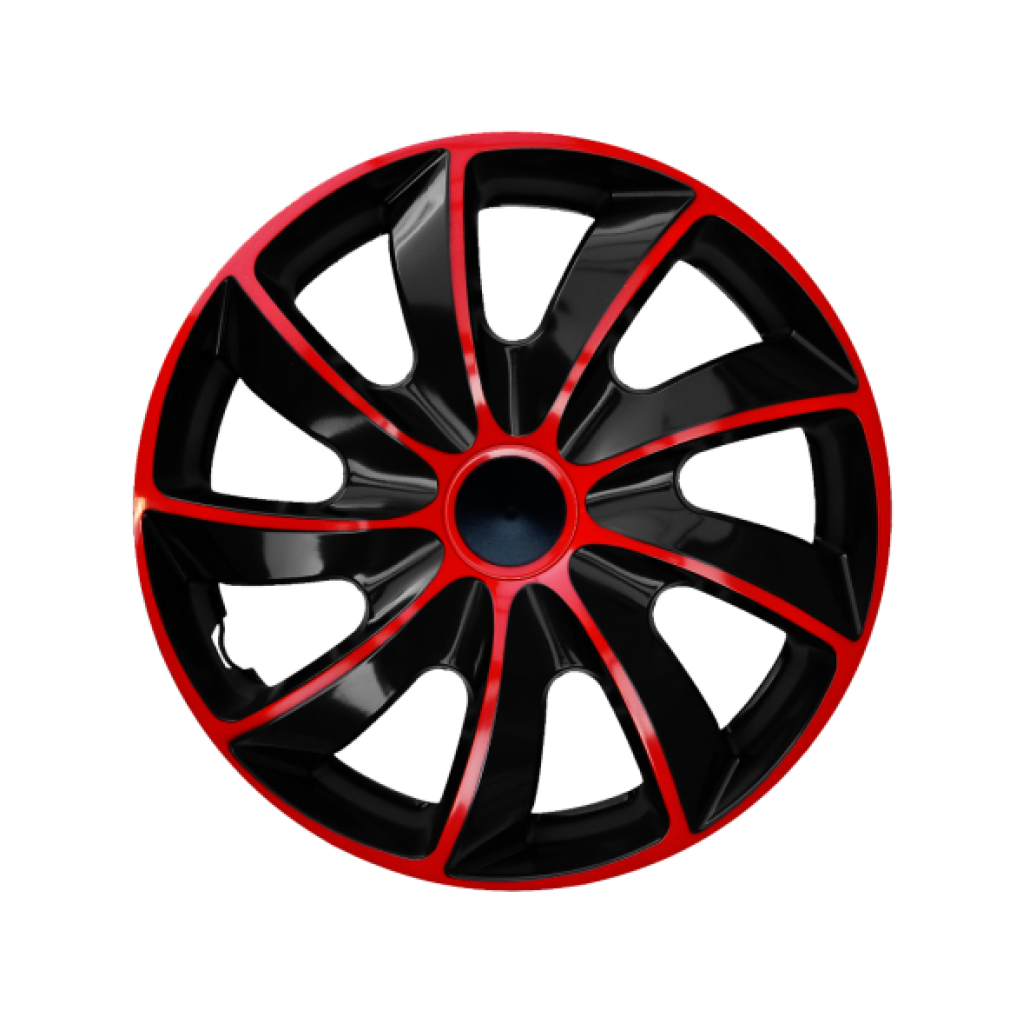Poklice 17" QUAD BICOLOR BLACK/RED