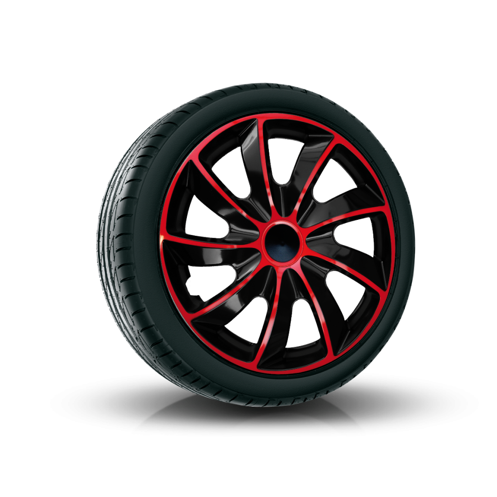 Poklice 17" QUAD BICOLOR BLACK/RED