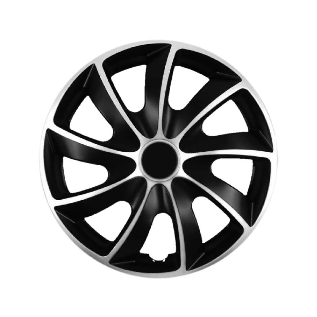Poklice 17" QUAD BICOLOR BLACK/SILVER