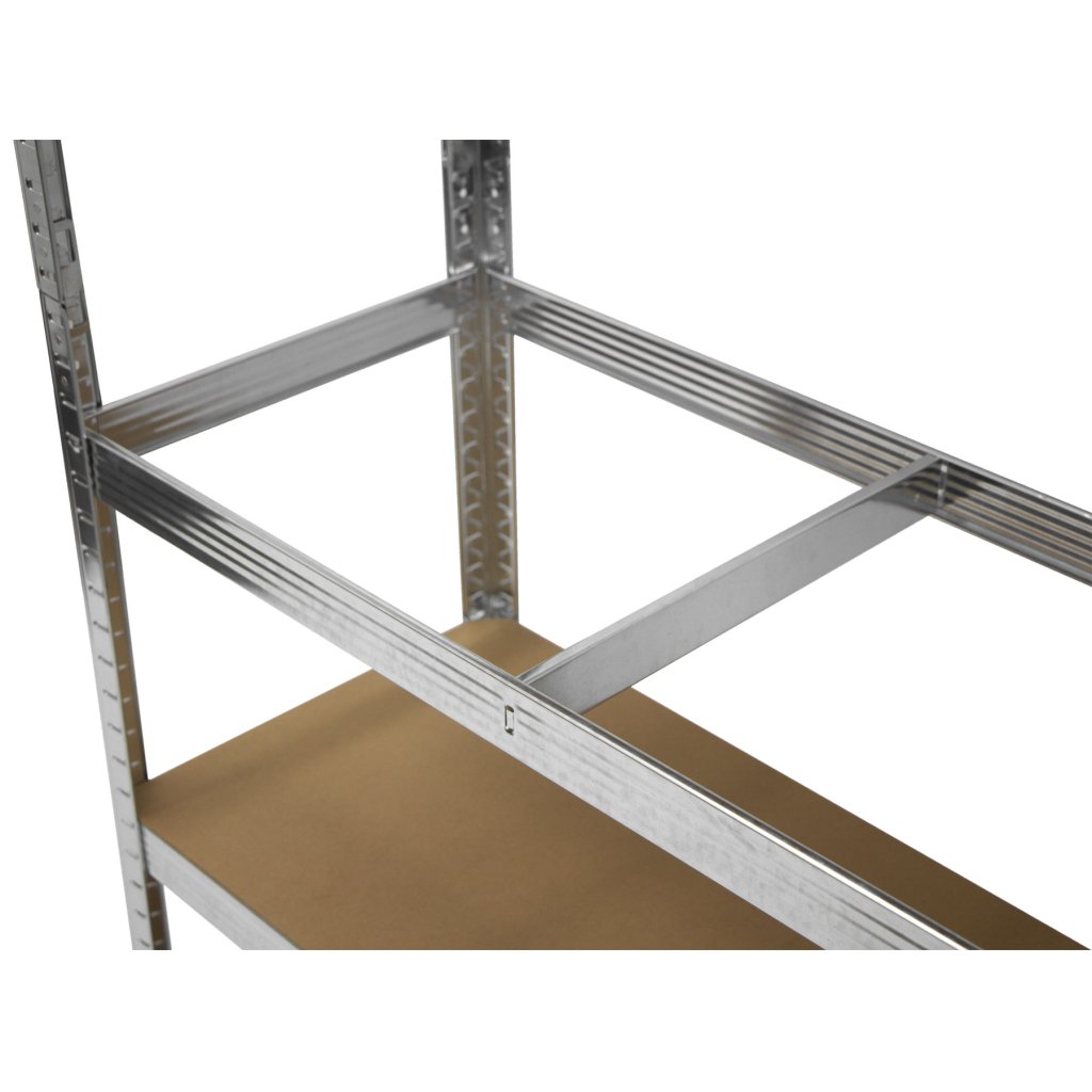 Policový regál, 5 polic, 1200 x 400 x 1800 mm - AH3007