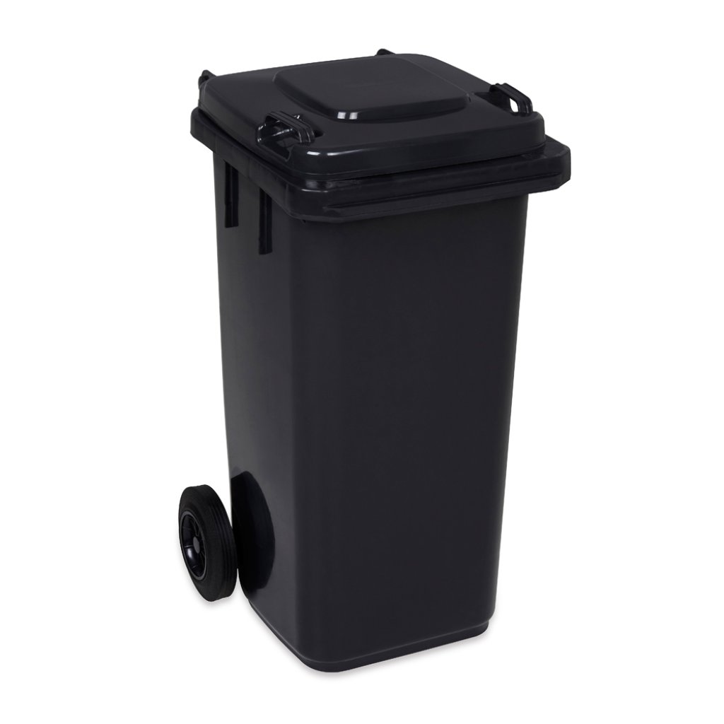 Popelnice plastová 120L černo-šedá