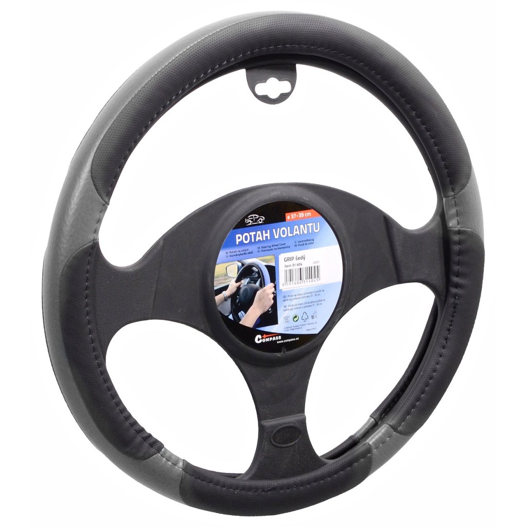 Potah volantu GRIP šedý, 31404
