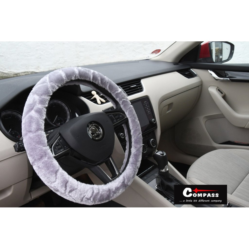 Potah volantu SMOOTH šedý, 31464