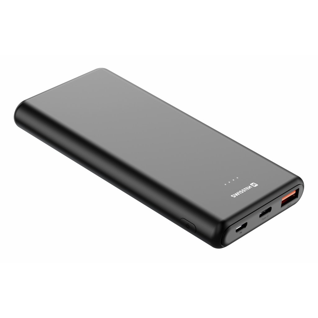 Power Bank SWISSTEN Power Line 10000 mAh 20W POWER DELIVERY, černá, 47981
