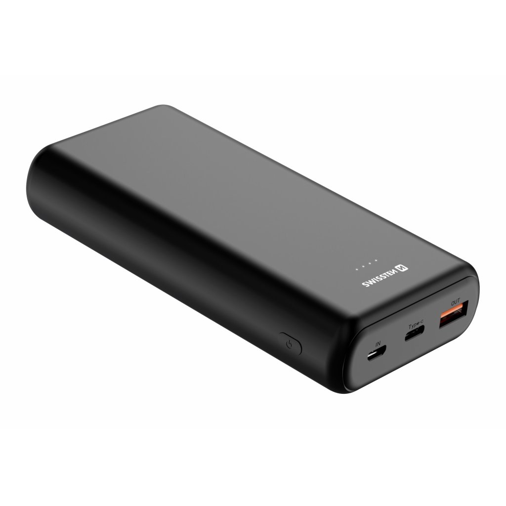 Power Bank SWISSTEN Power Line 20000 mAh 20W POWER DELIVERY, černá, 47982