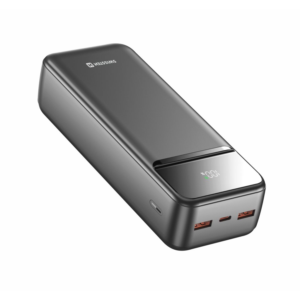 Power Bank SWISSTEN Power Line II 30000 mAh, černá, 49063