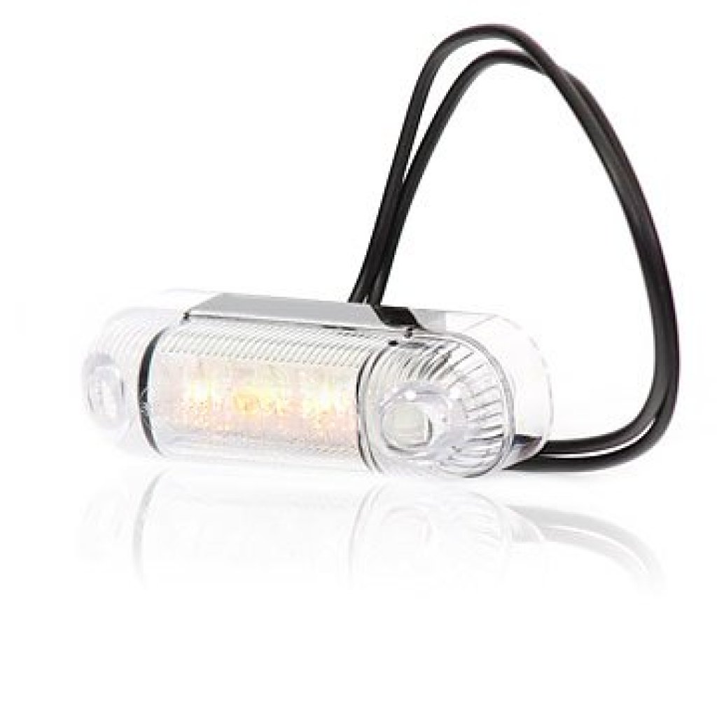 Poziční boční světlo oranžové 12V-24V, 3x LED W61
