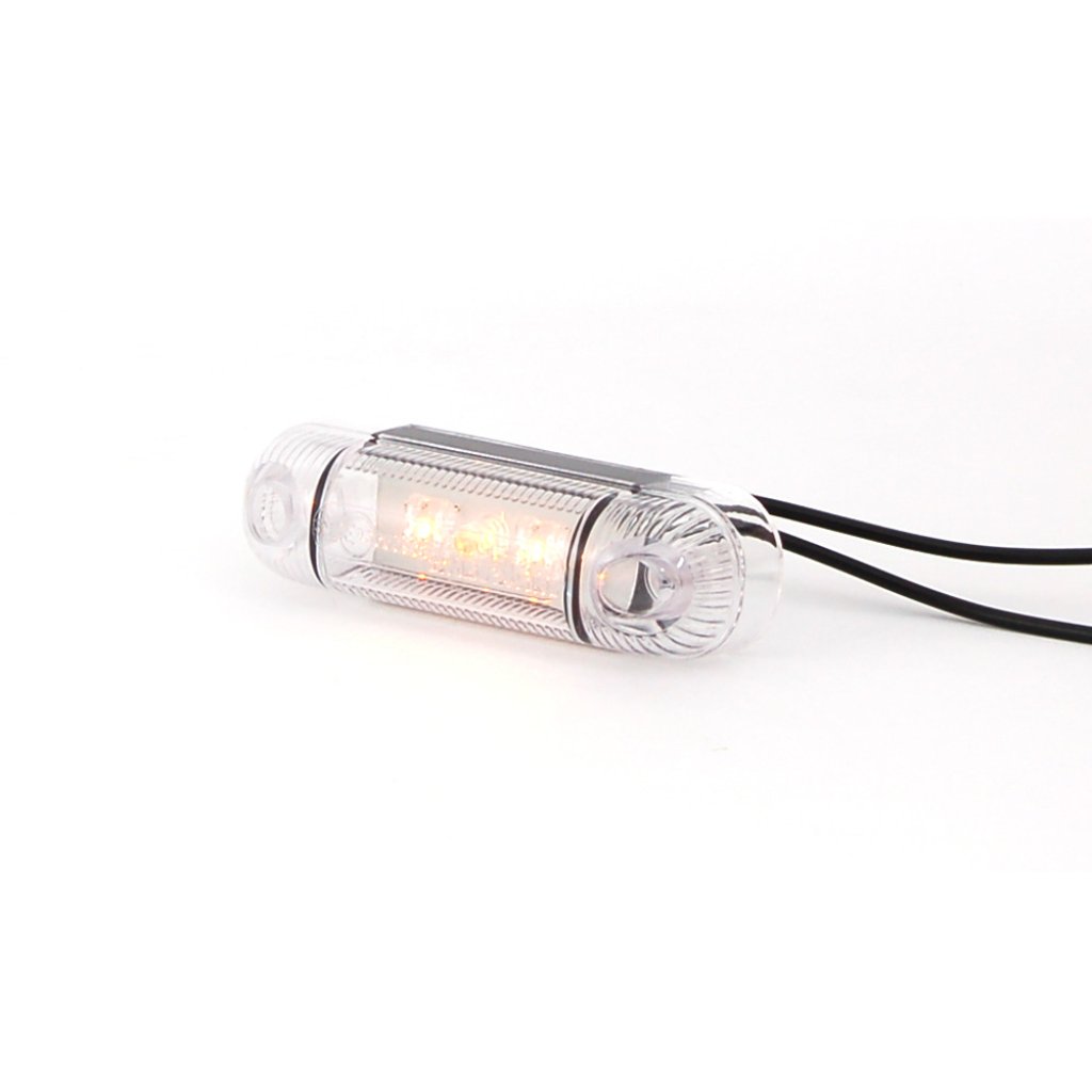 Poziční boční světlo oranžové 12V-24V, 3x LED W61