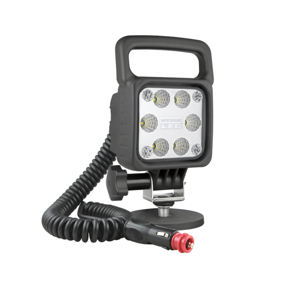 Pracovní světlo LED 100x100-50° 1500lm 12/24V + kabel 8m, držák, 47432