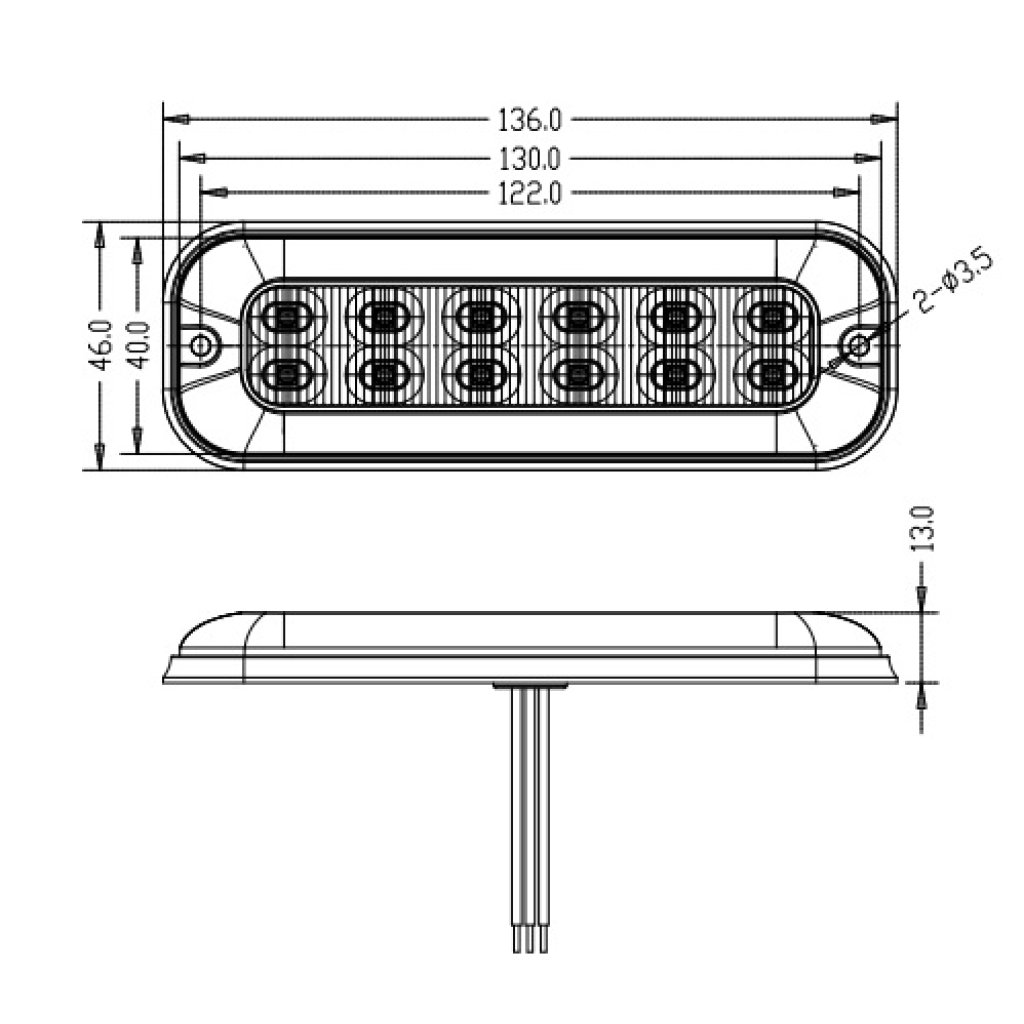 PREDATOR 12x4W LED, 12-24V, oranžový, ECE R65