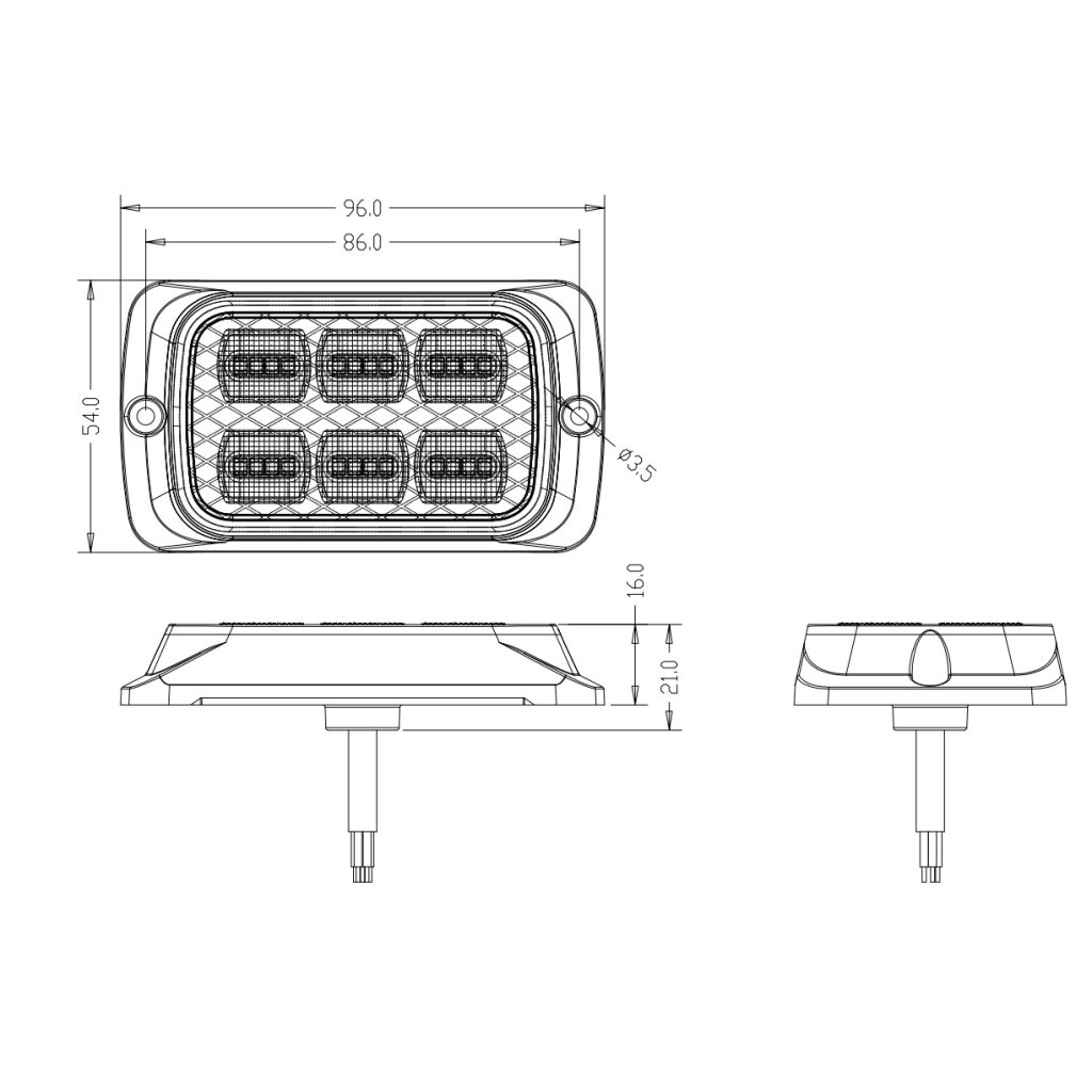 PREDATOR 24x1W LED, 12-24V, oranžový, ECE R65