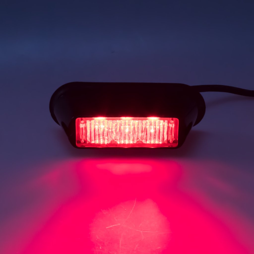 PREDATOR 3x1W LED, 12-24V, červený, ECE R10