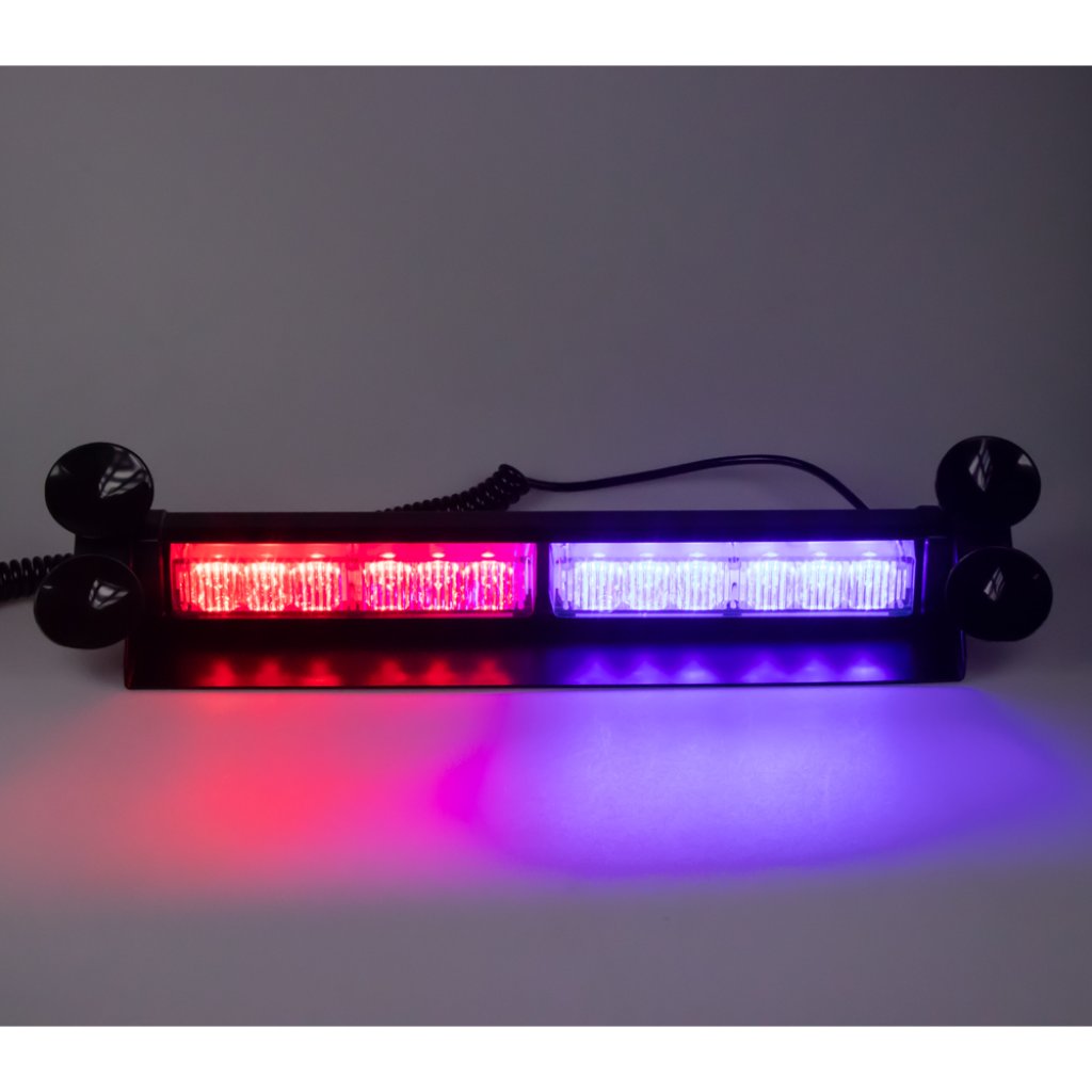PREDATOR LED vnitřní, 12x3W, 12-24V, modro-červený, 356mm, ECE R10