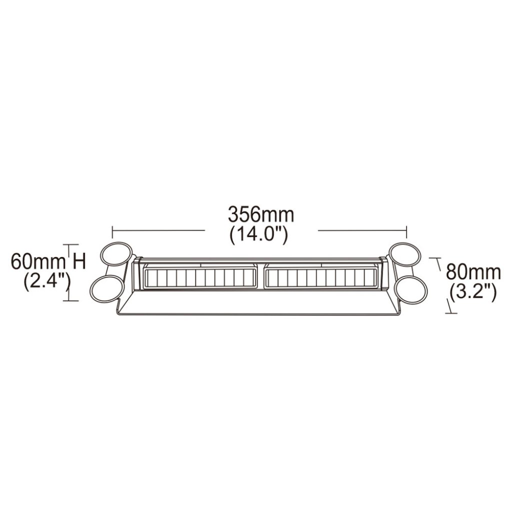 PREDATOR LED vnitřní, 12x3W, 12-24V, modrý, 356mm, ECE R10