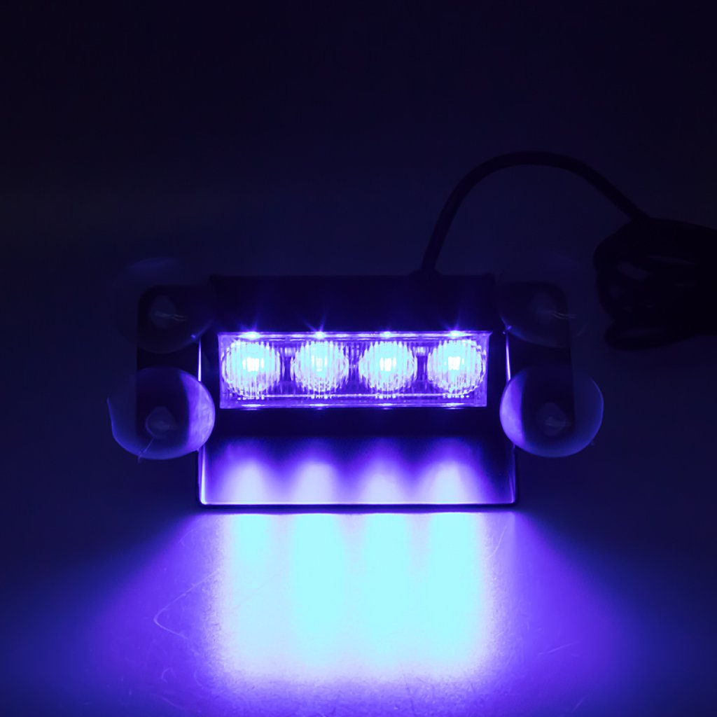 PREDATOR LED vnitřní, 4x3W, 12-24V, modrý, 145mm