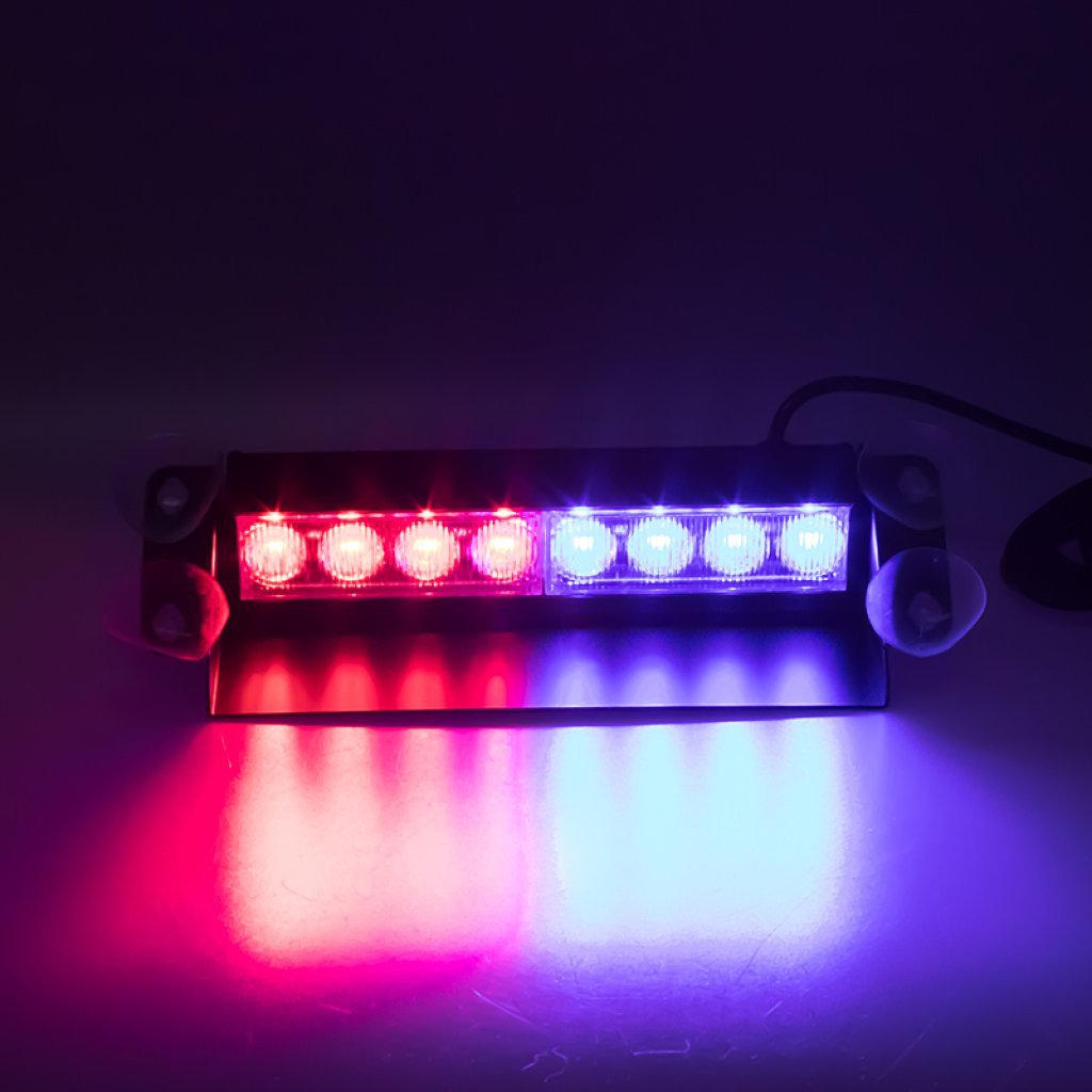 PREDATOR LED vnitřní, 8x3W, 12-24V, červeno-modrý, 233mm
