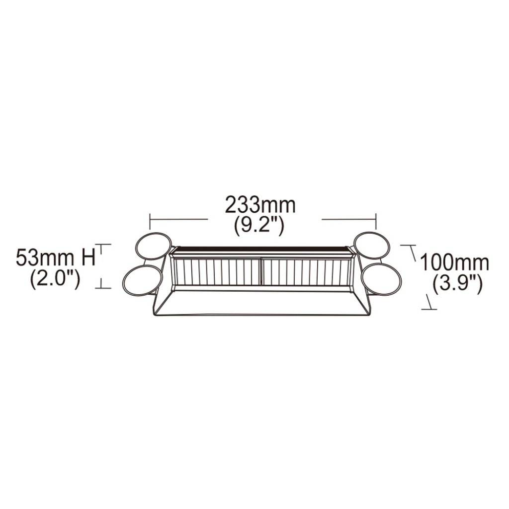 PREDATOR LED vnitřní, 8x3W, 12-24V, červeno-modrý, 233mm