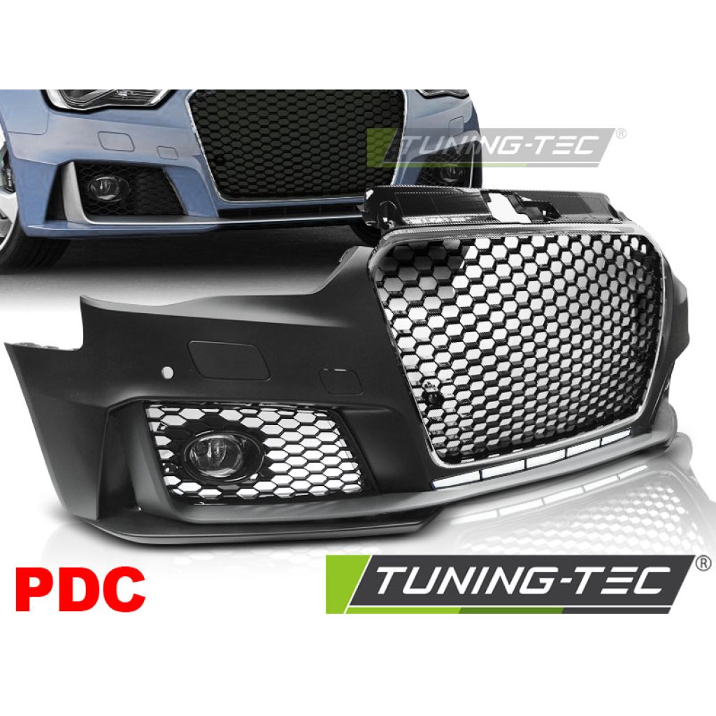 Přední nárazník AUDI A3 8V 12-16 RS style černá/chrom PDC