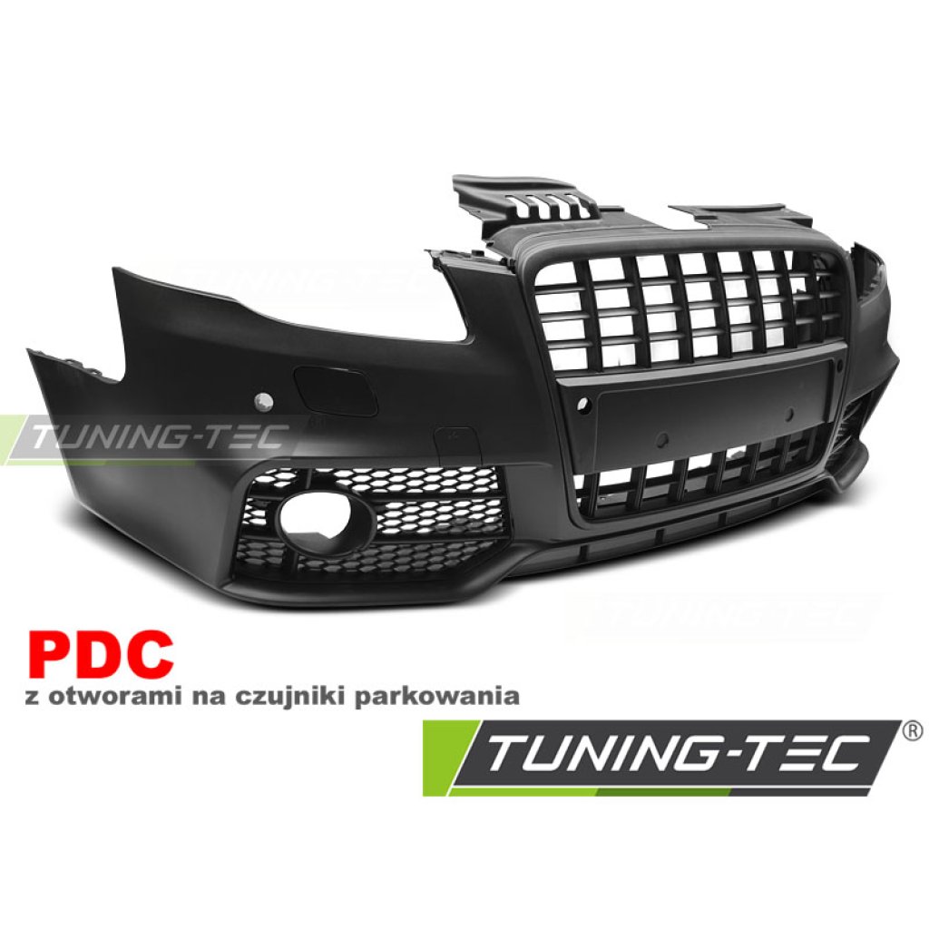 Přední nárazník AUDI A4 B7 04-08 S-LINE matt černá PDC