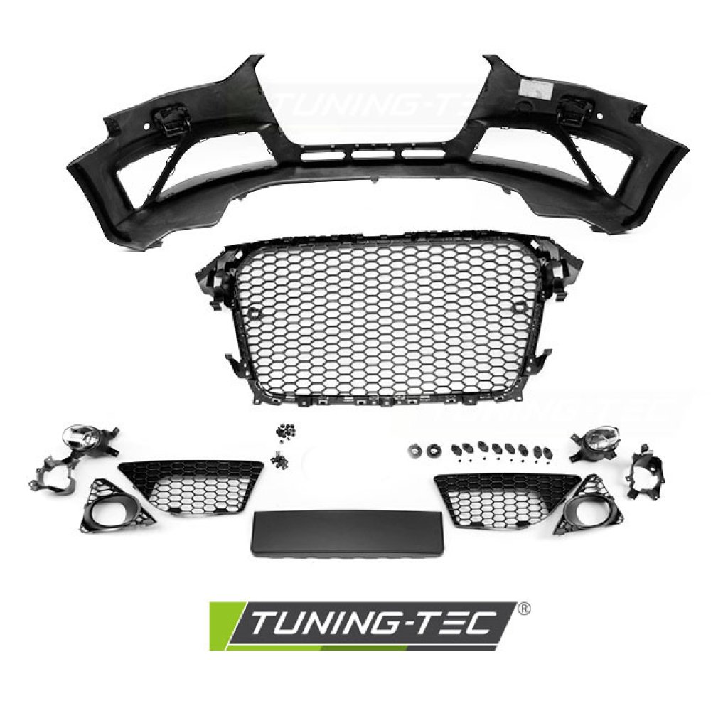 Přední nárazník AUDI A4 B8 12-15 RS style, černá PDC
