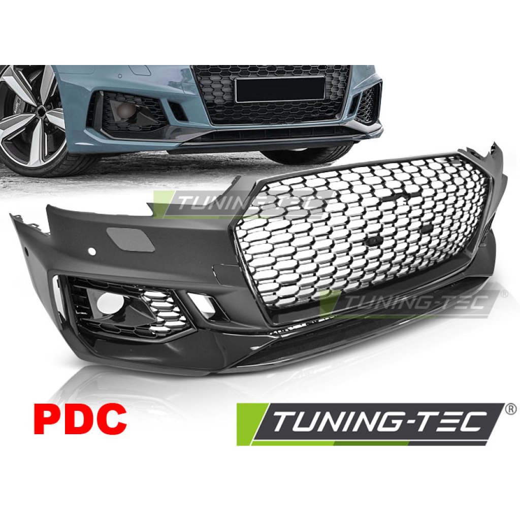 Přední nárazník AUDI A4 B9 15-19 RS4 style černá lesklá PDC
