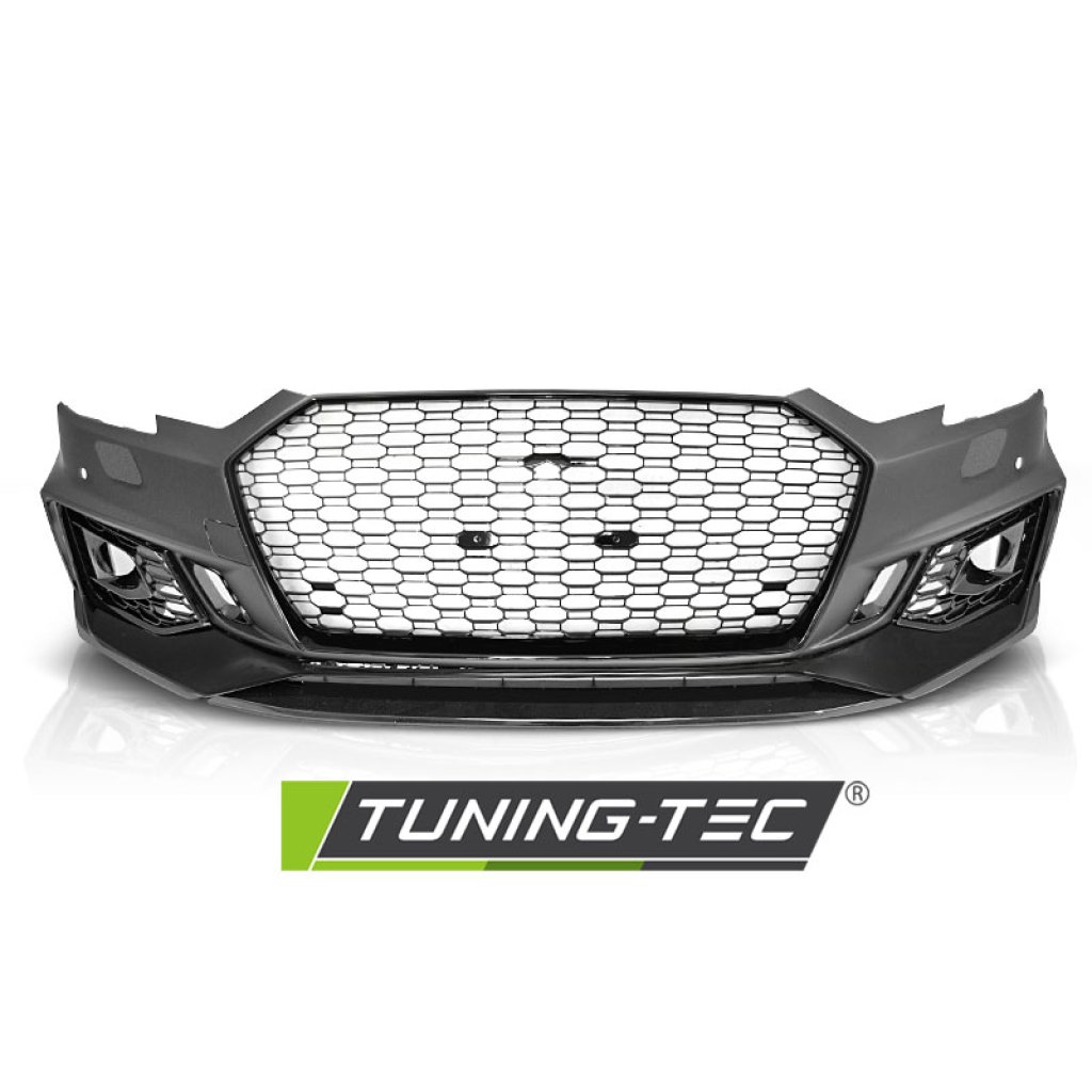 Přední nárazník AUDI A4 B9 15-19 RS4 style černá lesklá PDC