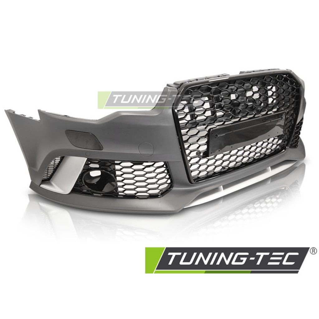 Přední nárazník pro AUDI A6 C7 14-18 RS style s maskou v černém lesku