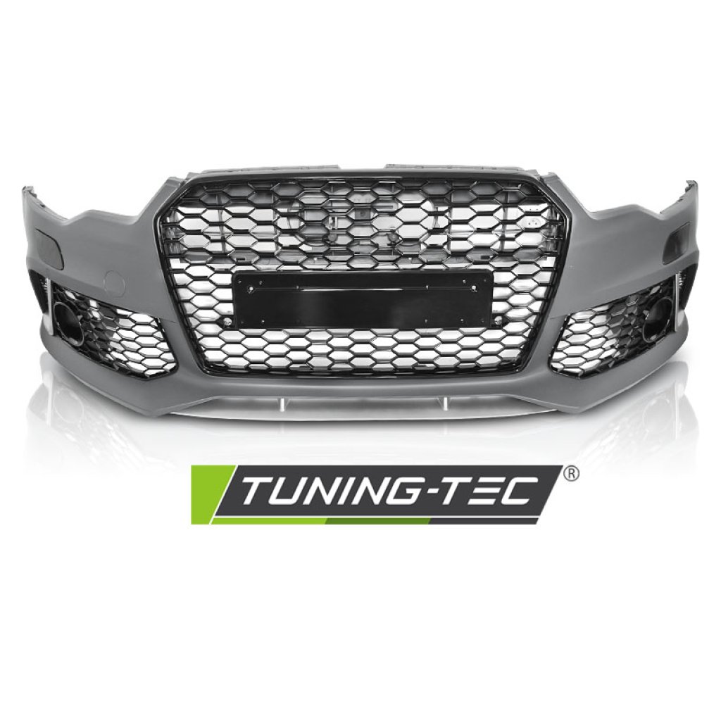 Přední nárazník pro AUDI A6 C7 14-18 RS style s maskou v černém lesku