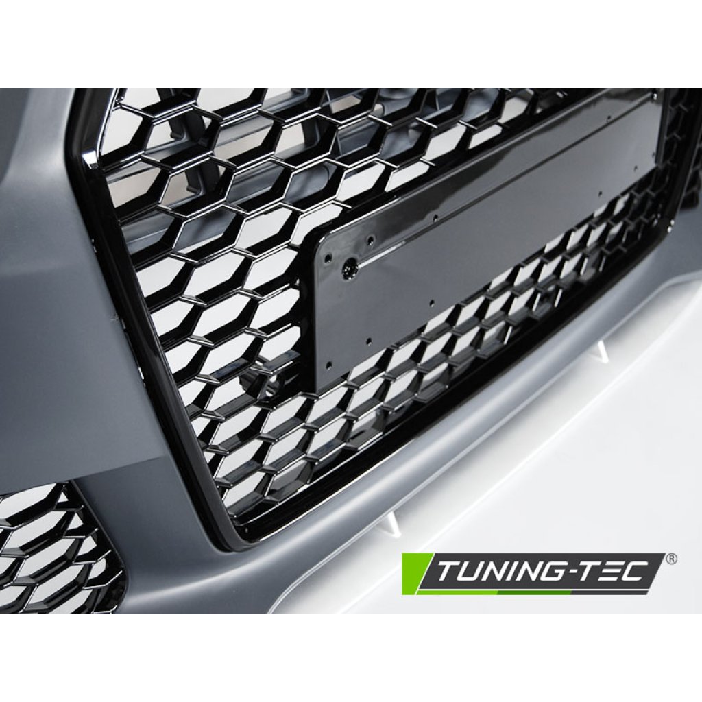 Přední nárazník pro AUDI A6 C7 14-18 RS style s maskou v černém lesku