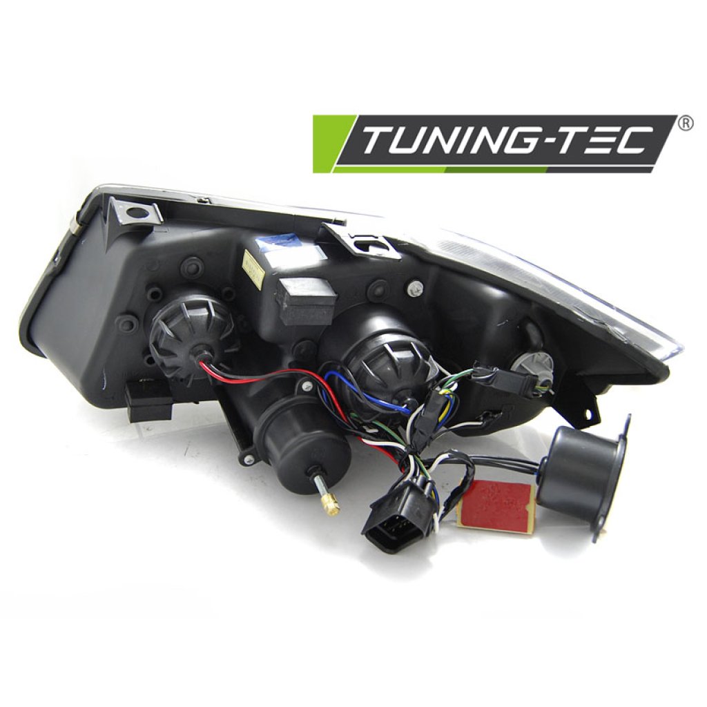Přední světla 3D LED angel eyes, LED blinkr BMW E90/E91 05-08 černá