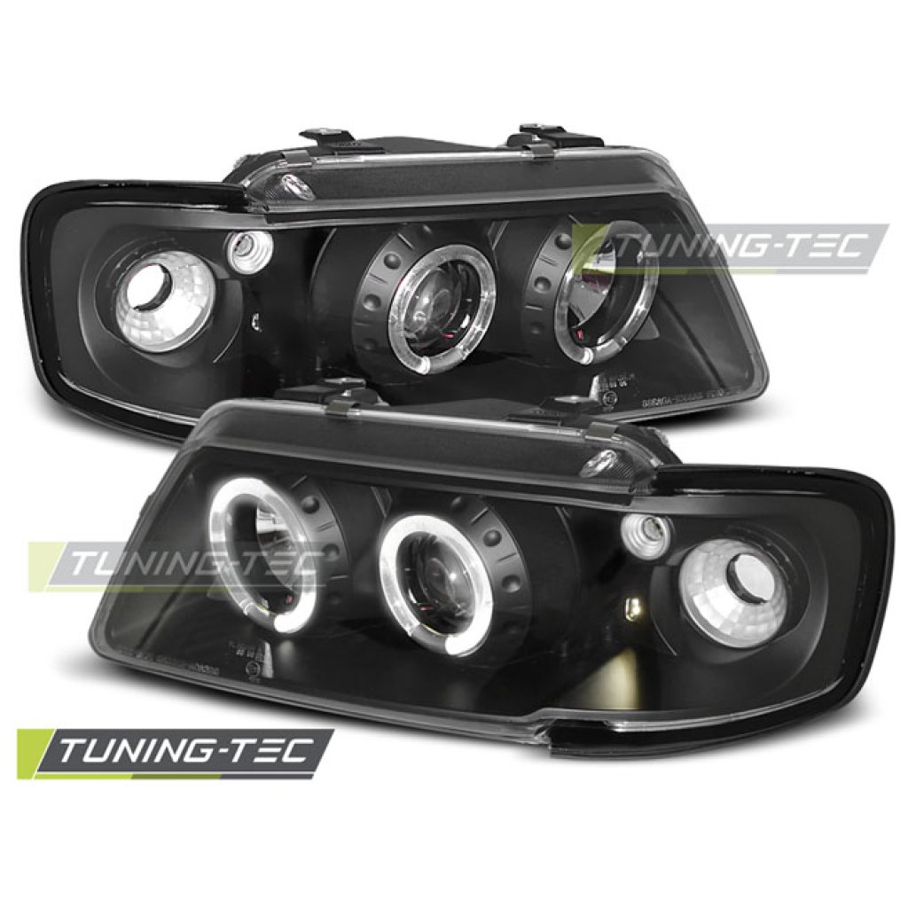 Přední světla angel eyes Audi A3 8L 96-00 - černé