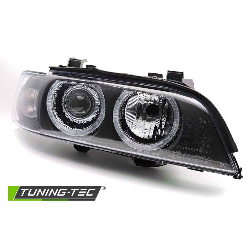 Přední světla angel eyes BMW E39 D2S xenon 00-03 černá