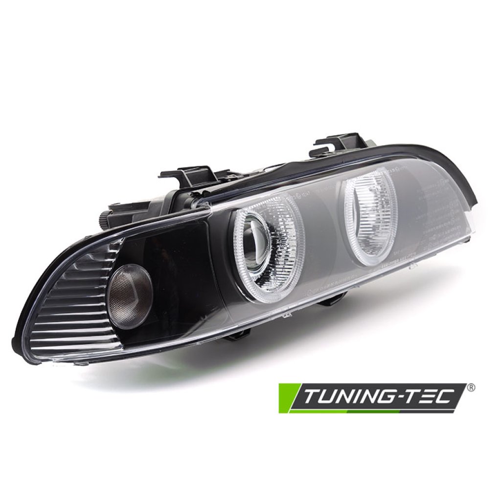 Přední světla angel eyes BMW E39 D2S xenon 00-03 černá