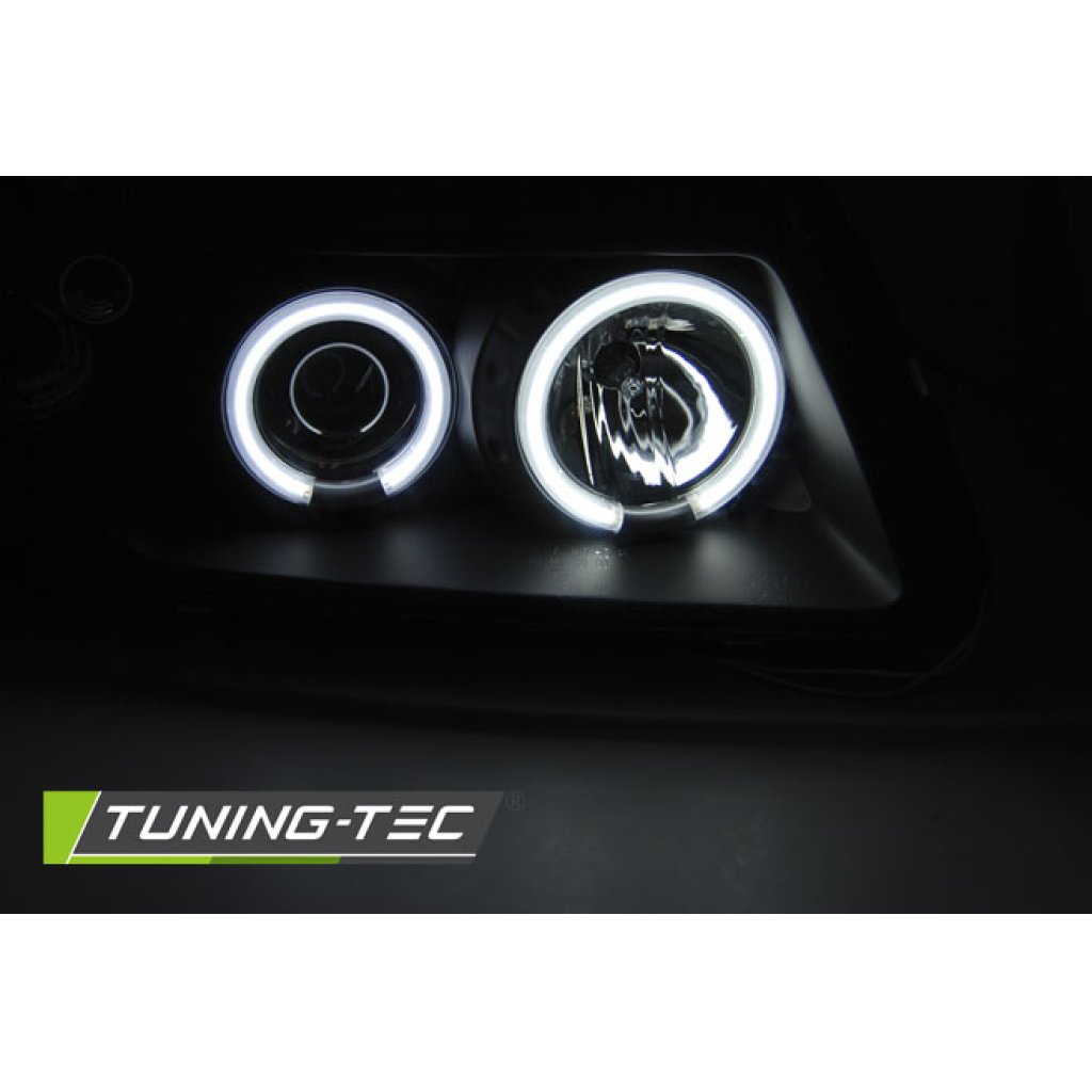 Přední světla angel eyes CCFL AUDI A3 8L 96-00 černá