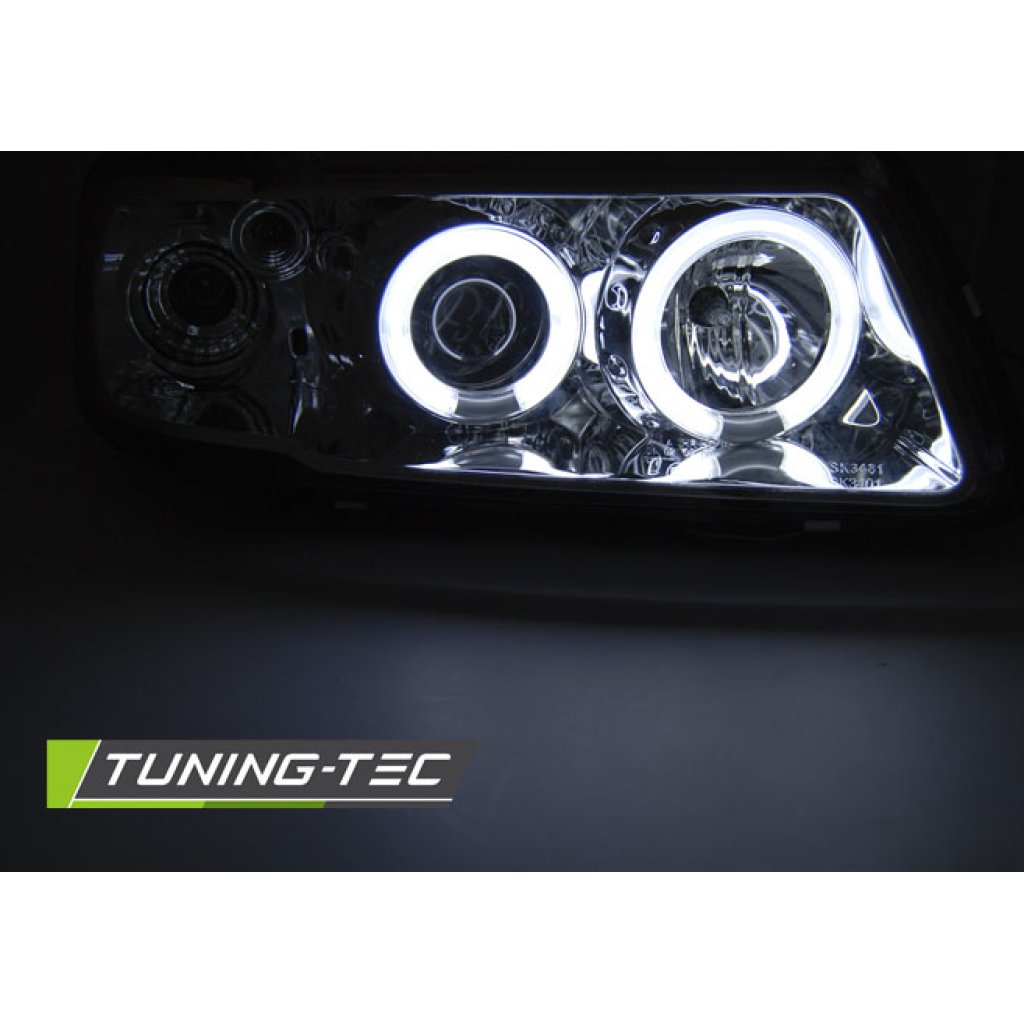 Přední světla angel eyes CCFL AUDI A3 8L 96-00 chromová