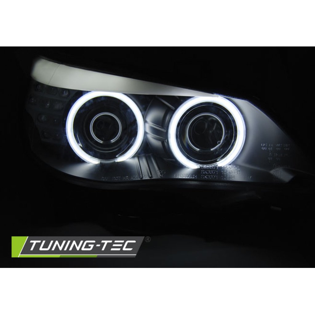 Přední světla angel eyes CCFL BMW E60/E61 03-07 černé