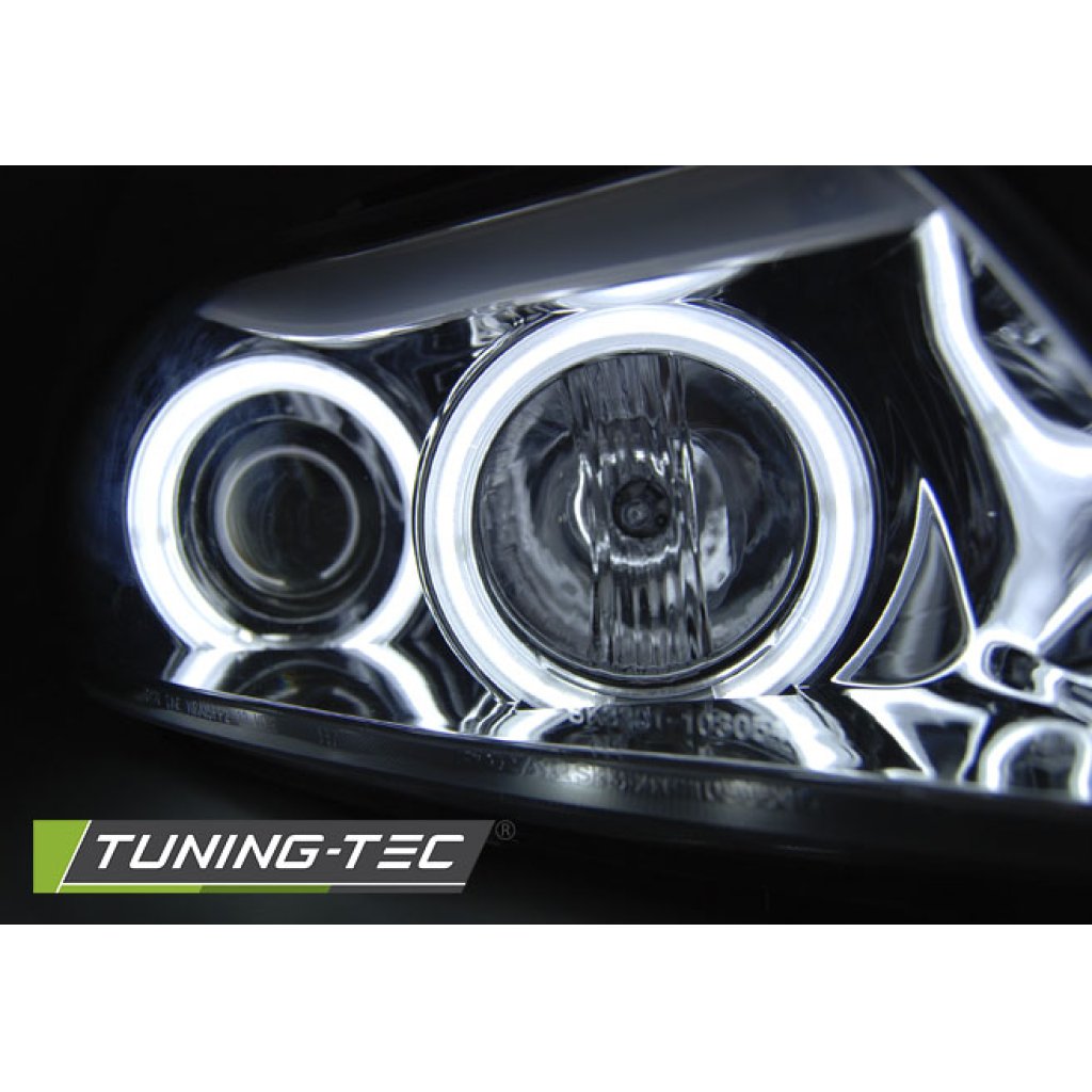 Přední světla angel eyes CCFL BMW E90/E91 05-08 chrom