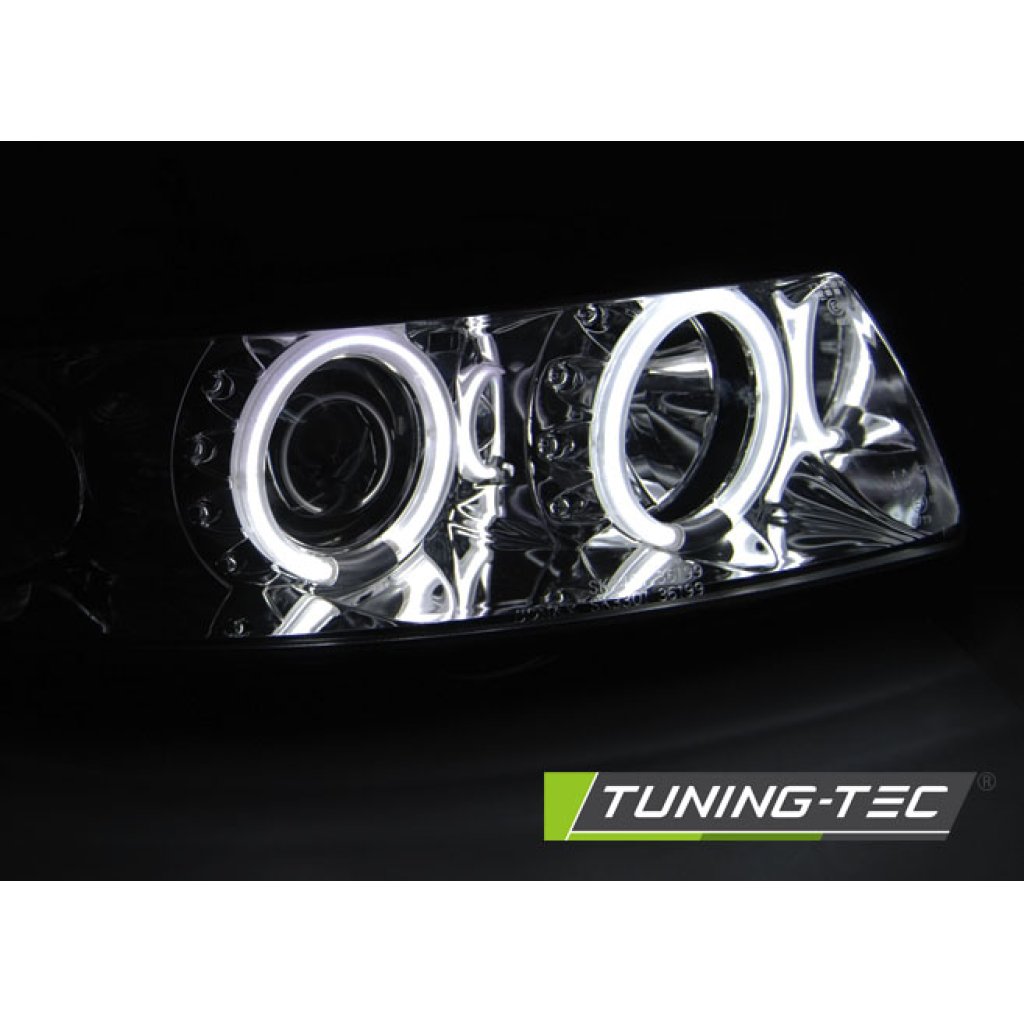 Přední světla angel eyes CCFL Seat Leon/Toledo 99-05 chrom