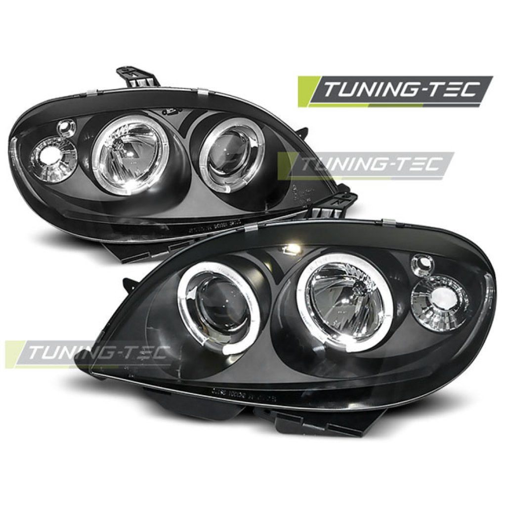 Přední světla angel eyes Citroen Saxo 00-04 černé