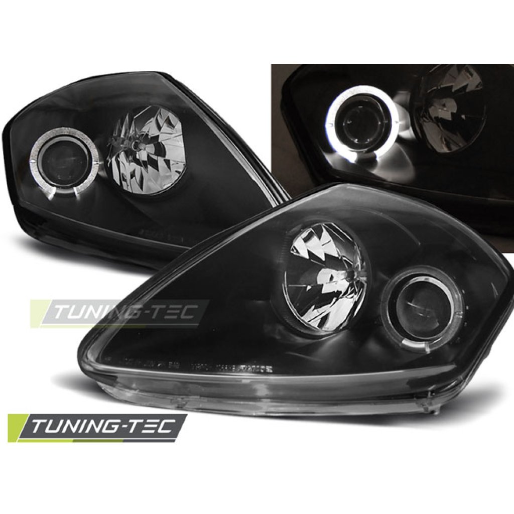 Přední světla angel eyes Mitsubishi Eclipse D50 00-05 černá