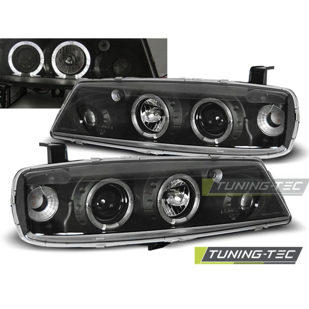 Přední světla angel eyes Opel Calibra černé
