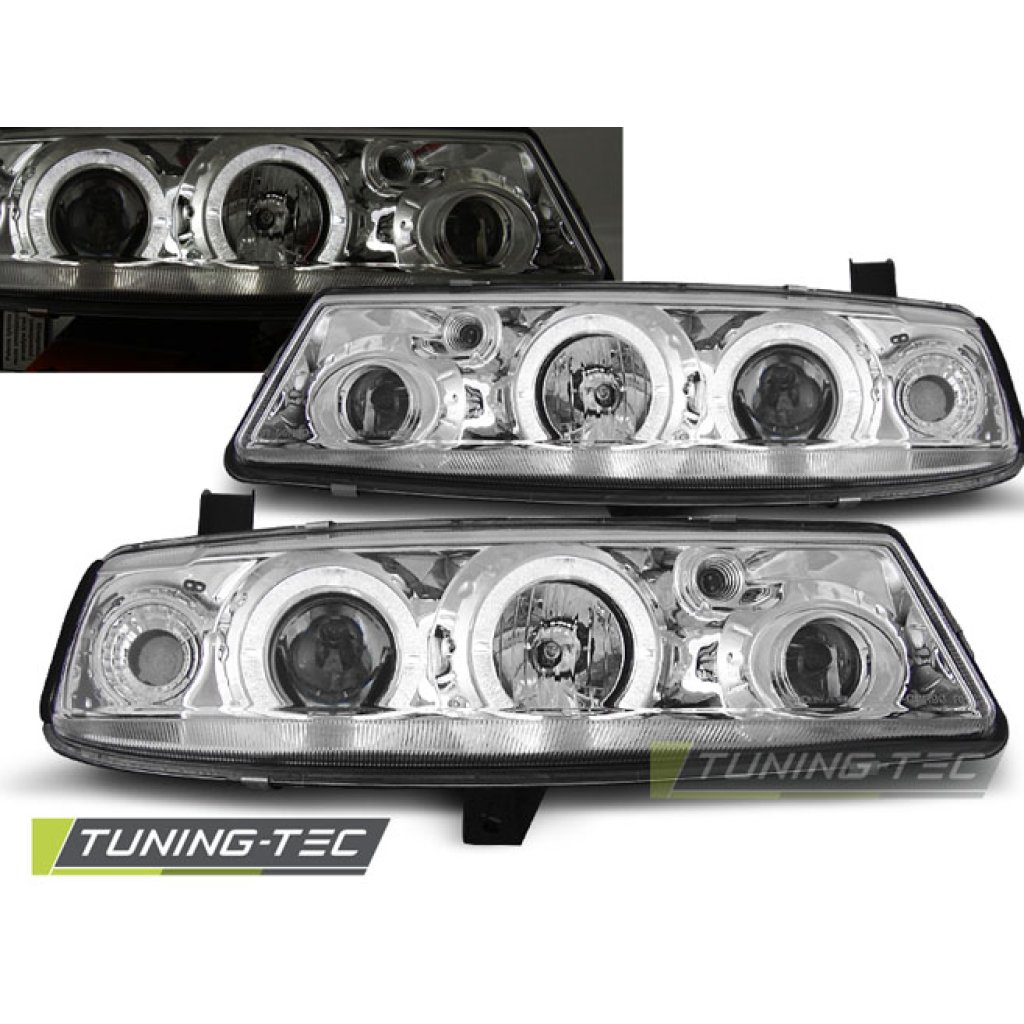 Přední světla angel eyes Opel Calibra chromové