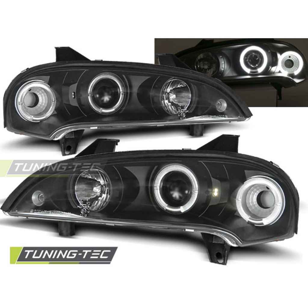 Přední světla angel eyes Opel Tigra černé